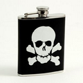 Stainless "Skull & Bones" Flask - 6 Oz.